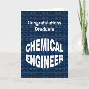 Agradecimento Cartão de Formatura de Engenheiro Químico Branco I