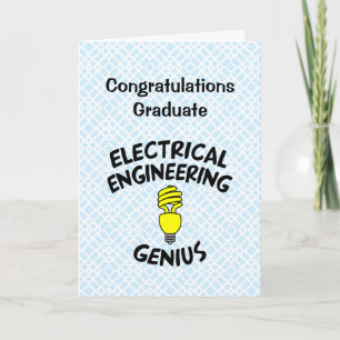 Agradecimento Cartão de Formatura de Gênio de Engenharia Elétric