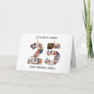 Agradecimento Cartão de Foto de Aniversário de 25 Anos