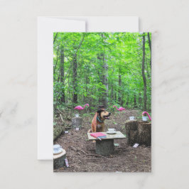 Agradecimento Cartão de Foto de Cachorro Engraçado do Chapeleiro