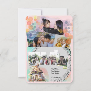 Agradecimento Cartão de Foto de Família Feliz Editável