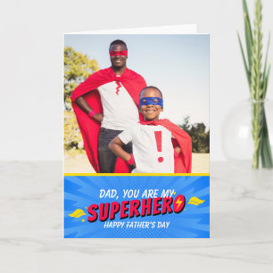 Agradecimento Cartão de Foto do Dia dos Pais Super-Herói de Quad