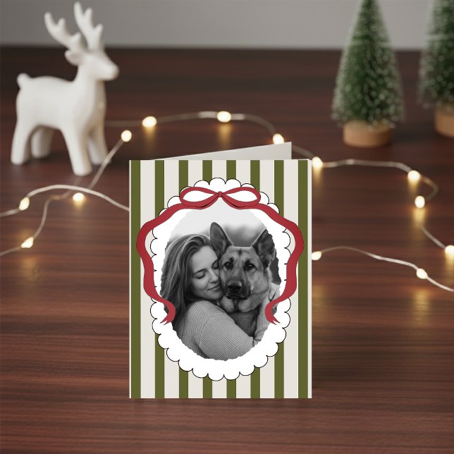 Agradecimento Cartão de Foto Dobrada de Natal Pet do Arco Whimsi (Send holiday greetings with a personalized touch! )