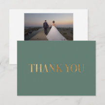 Cartão de Foto Elegante Chic Inverno Verde Dourado