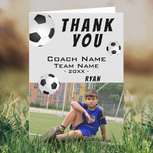 Agradecimento Cartão de Foto Futebol Obrigado Treinador