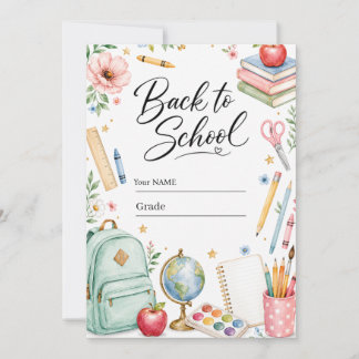 Agradecimento Cartão de Foto Personalizado de Volta às Aulas com