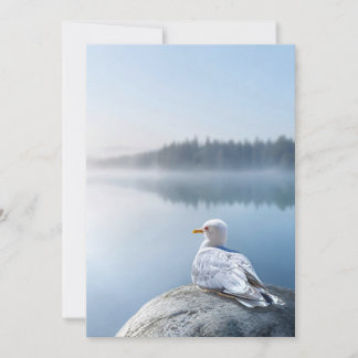 Agradecimento Cartão de Fotografia de Gaivota, Presente de Natur