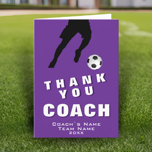 Agradecimento Cartão de Futebol Jogador Obrigado Treinador