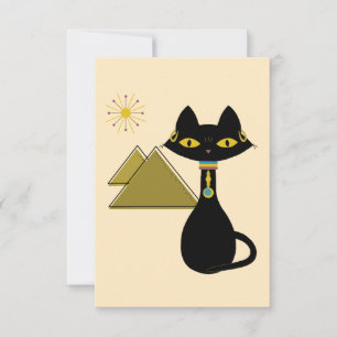 Agradecimento Cartão de gato egípcio