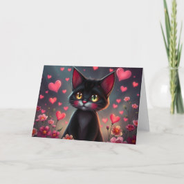 Agradecimento Cartão de gato para Namorados românticos