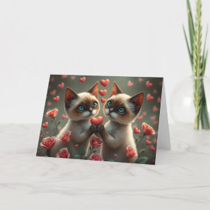 Agradecimento Cartão de gato para Namorados românticos