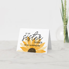 Agradecimento Cartão de Girassol Personalizado para Minha Irmã