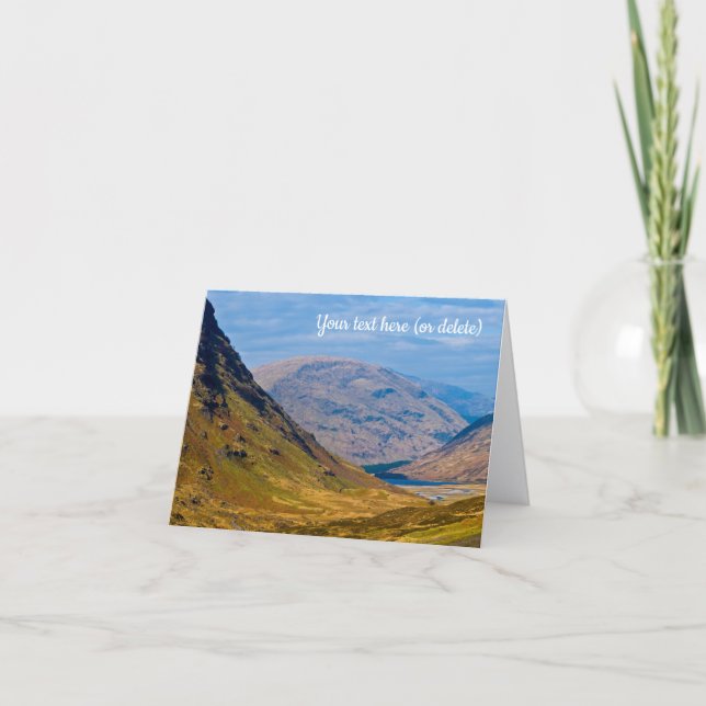 Agradecimento Cartão de Glen Coe, Escócia (Frente)