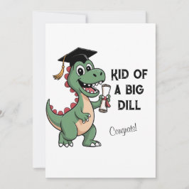 Agradecimento Cartão de Graduação de Dinossauro Engraçado – Cria