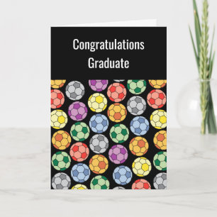 Agradecimento Cartão de Graduação de Padrão de Esfera Colorida