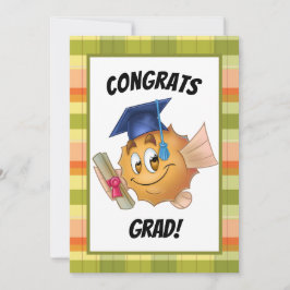 Agradecimento Cartão de Graduação de Peixes Bonitos de Cartoon F