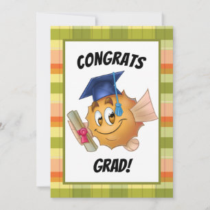 Agradecimento Cartão de Graduação de Peixes Bonitos de Cartoon F