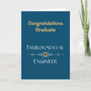 Agradecimento Cartão de Graduação Decorativa de Engenheiro Ambie