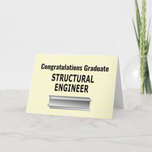 Agradecimento Cartão de Graduação do Feixe de Engenheiro Estrutu
