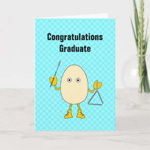 Agradecimento Cartão de Graduação para Músicos de Egghead Triâng