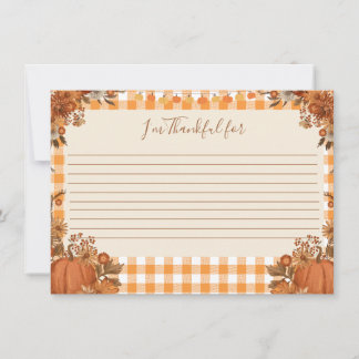 Agradecimento Cartão de Gratidão do Friendsgiving Estou Grato Po