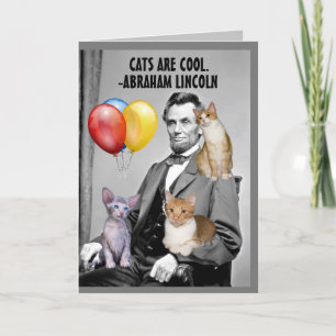 AGRADECIMENTO CARTÃO DE GREETING DE GATO DE NASCIMENTO ABRAHAM L