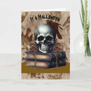 Agradecimento Cartão de Halloween com Esqueleto