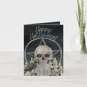 Agradecimento Cartão de Halloween de Esqueletos de Vidência Vito