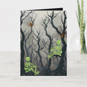 Agradecimento Cartão de Halloween de Skeleton Spookey