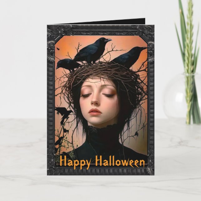 Agradecimento Cartão de Halloween dobrado (Frente)