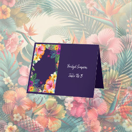 Agradecimento Cartão de hóspede floral tropical colorida