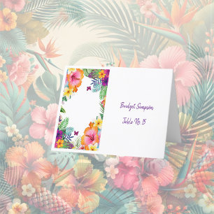 Agradecimento Cartão de hóspede floral tropical colorida