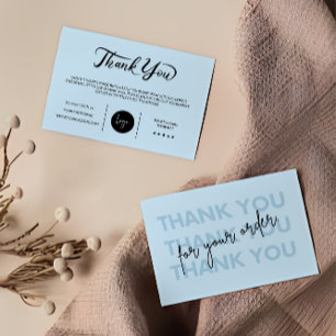 Agradecimento Cartão de Inserção de Pacote Empresarial Moderno