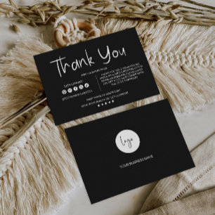 Agradecimento Cartão de Inserção de Pacote Empresarial Moderno