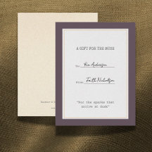 Cartão de Inserção de Presente de Formatura Heathe