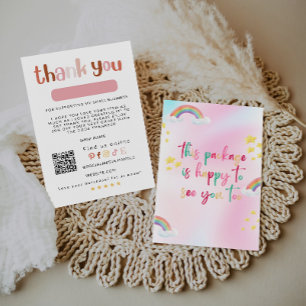 Agradecimento Cartão de Inserção do Pacote Comercial do Rainbow