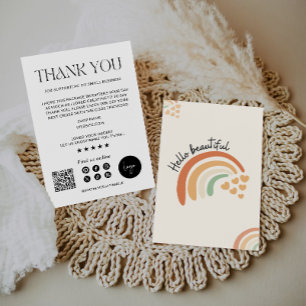 Agradecimento Cartão de Inserção do Pacote para Pequenas Empresa