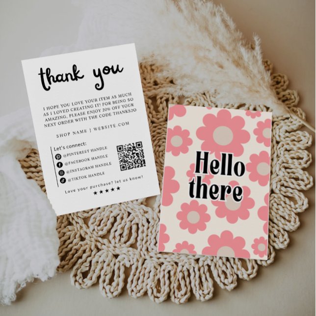 Agradecimento Cartão de Inserção do Pacote para Pequenas Empresa (Criador carregado)