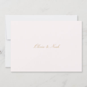 Agradecimento Cartão de Jantar de Ensaios Script Dourado e Rosa 