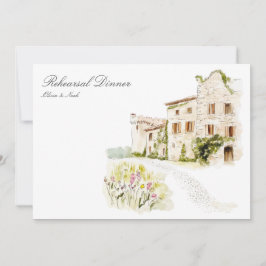 Agradecimento Cartão de Janto italiano de ensaio de cor aquosa d