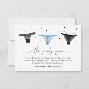Agradecimento Cartão de Jogo de Cueca para Chá de Noiva de Roupa
