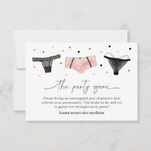 Agradecimento Cartão de Jogo de Cueca para Chá de Noiva de Roupa