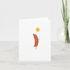 Agradecimento Cartão de linguiça, cartão de linguiça fofo