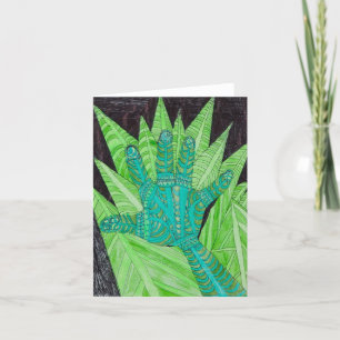 Agradecimento Cartão de Mãos Verde