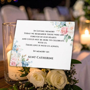 Agradecimento Cartão de Memória de Casamento Elegante Floral Ros