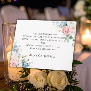 Agradecimento Cartão de Memória de Casamento Elegante Floral Ros
