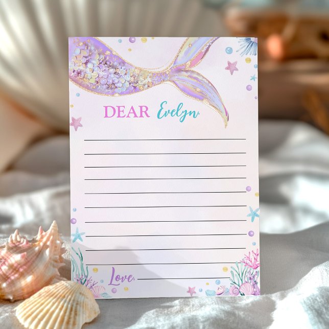 Agradecimento Cartão de Mensagem de Aniversário da Mermaid Tail (Criador carregado)