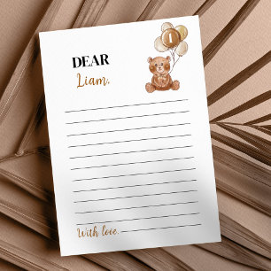 Agradecimento Cartão de Mensagem de Aniversário do Brown Bear