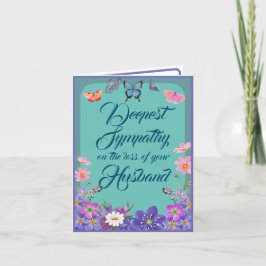 Agradecimento Cartão De Mensagem De Condolência Floral Por Perda