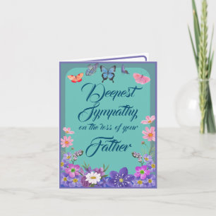 Agradecimento Cartão De Mensagem De Condolência Floral Por Perda